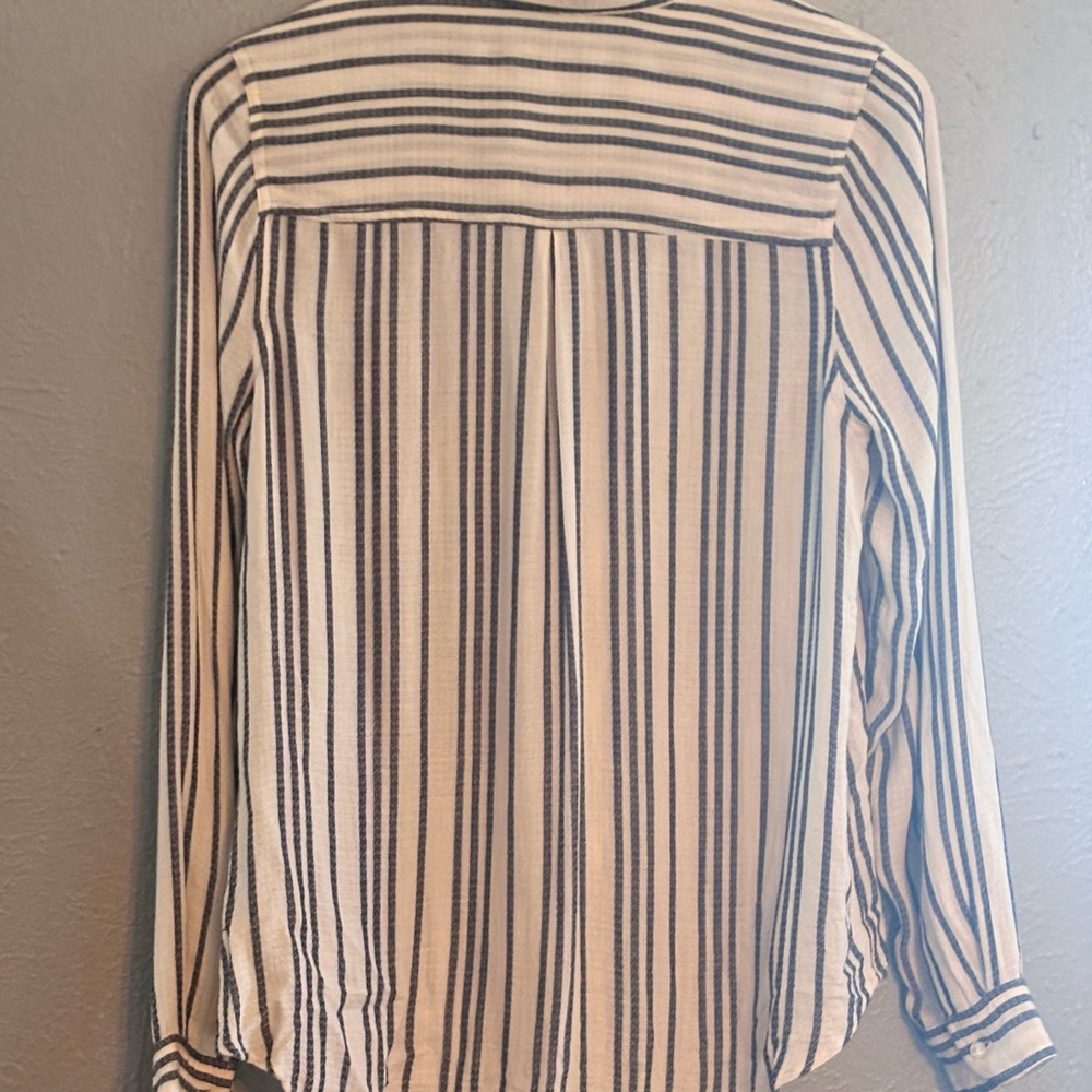 Striped Button-Up Blouse - image 2